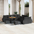 Gartensofa-set 13 pcs Schwarz Poly-Rattan
