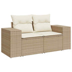 Garten-Sofa-Set 10 pcs Beige Poly-Rattan