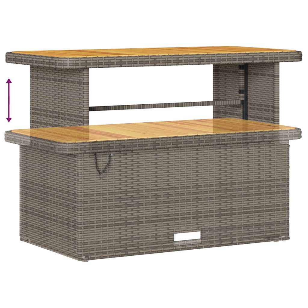 Gartensofa-set mit Kissen 14 pcs Grau Poly-Rattan