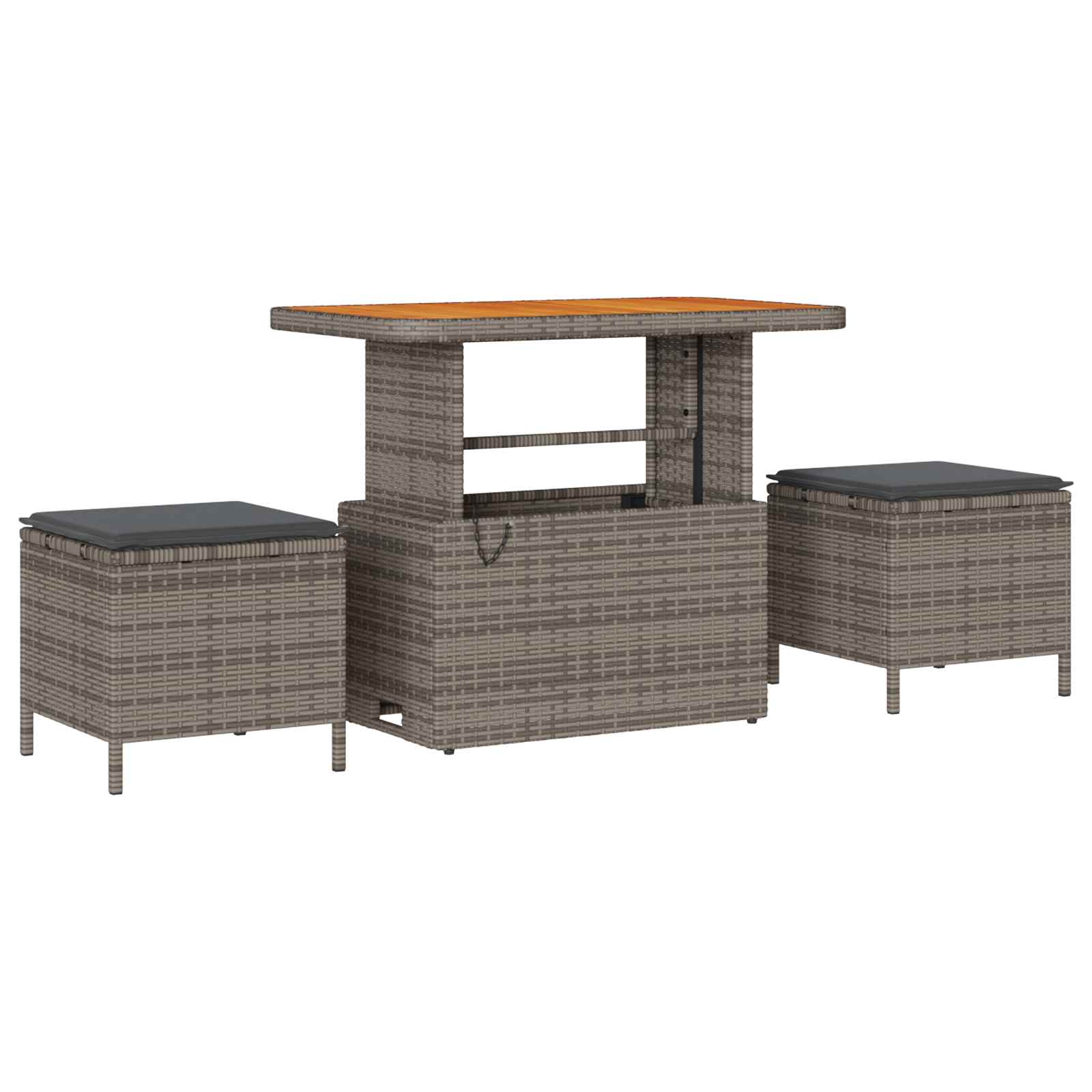 Gartensofa-set 8 pcs Grau Poly-Rattan