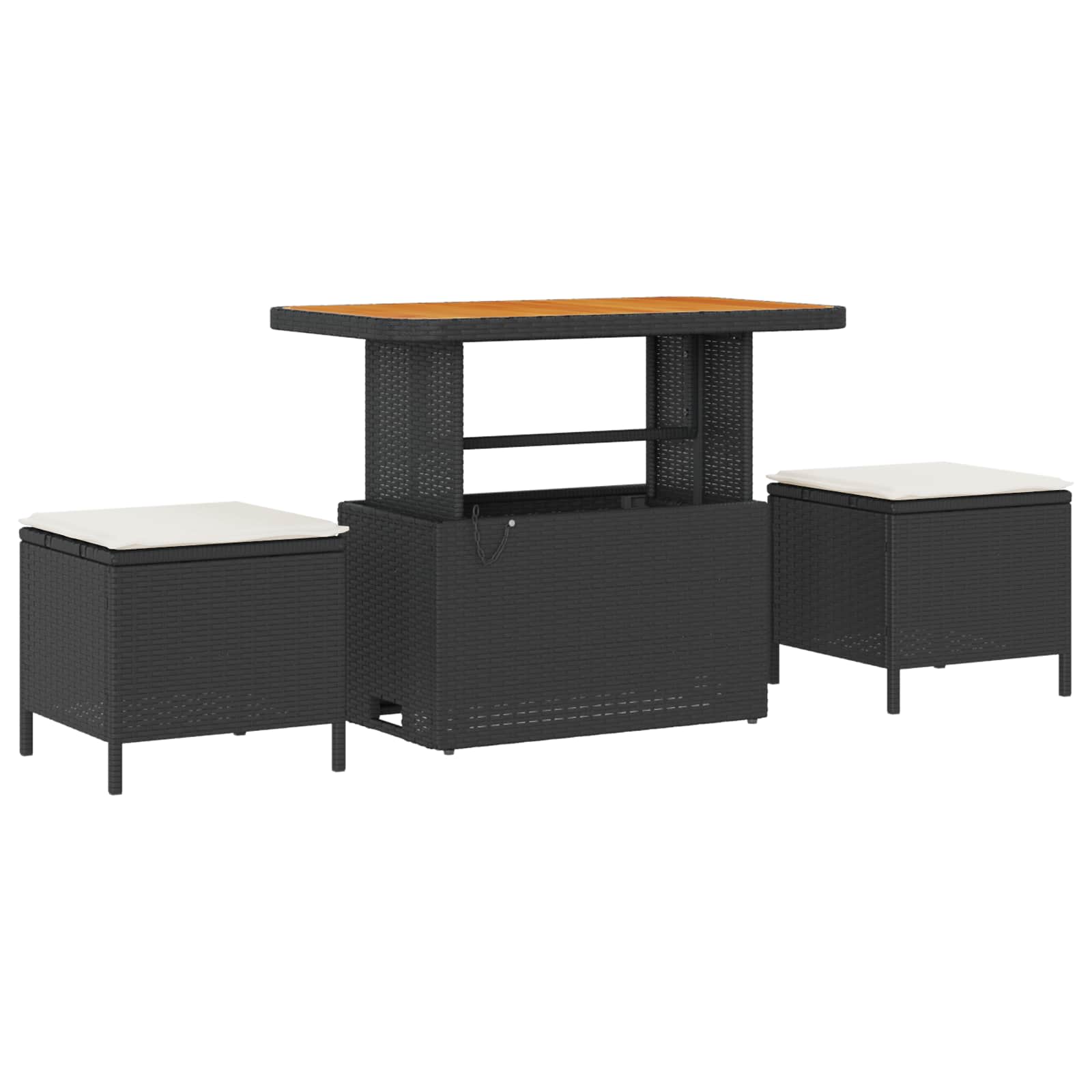Gartensofa-set 9 pcs Schwarz Poly-Rattan