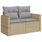 Gartensofa-set 10 pcs Beige Poly-Rattan