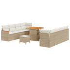 Gartensofa-set 11 pcs Beige Poly-Rattan