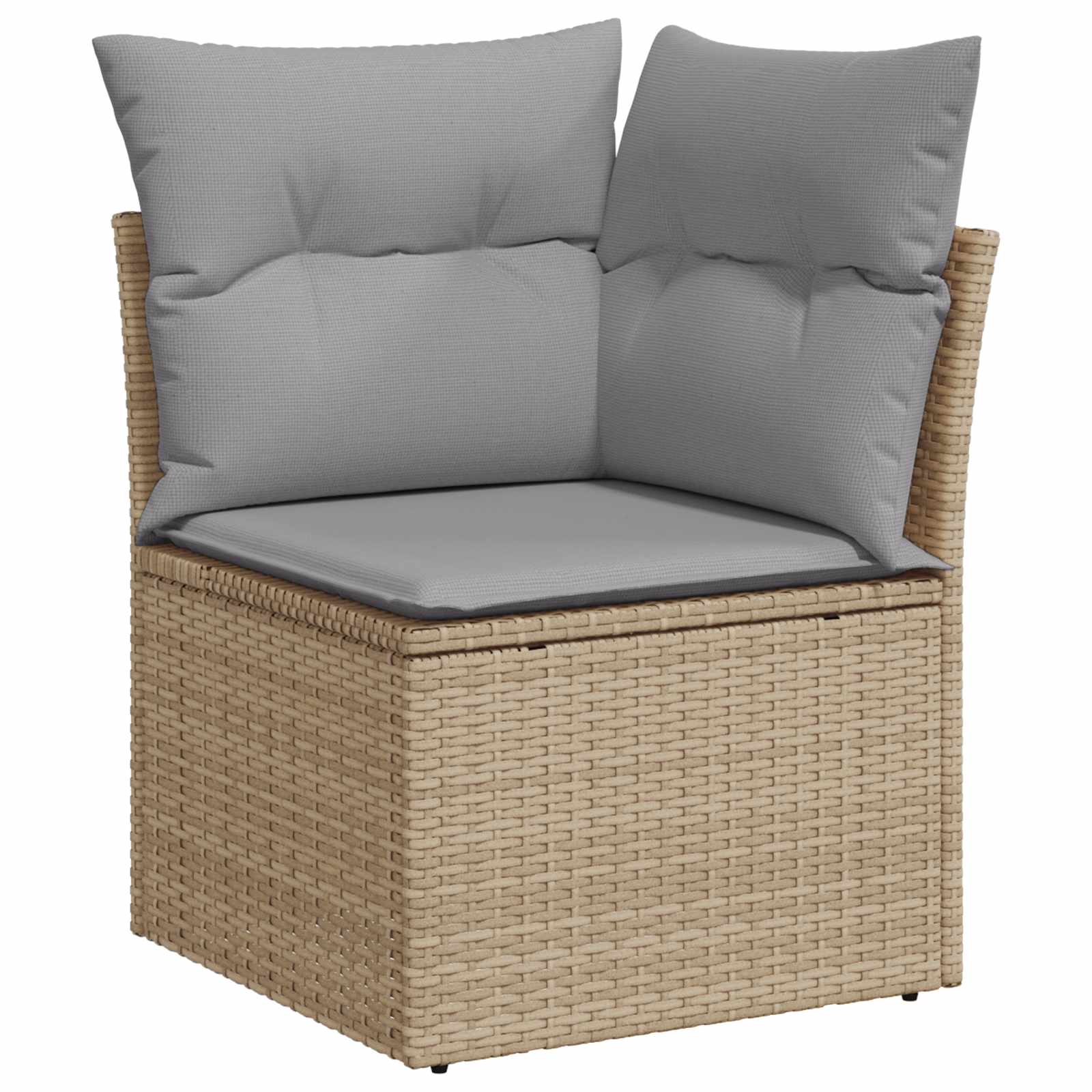Gartensofa-set 9 pcs Beige Poly-Rattan