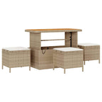 Gartensofa-set 10 pcs Beige Poly-Rattan