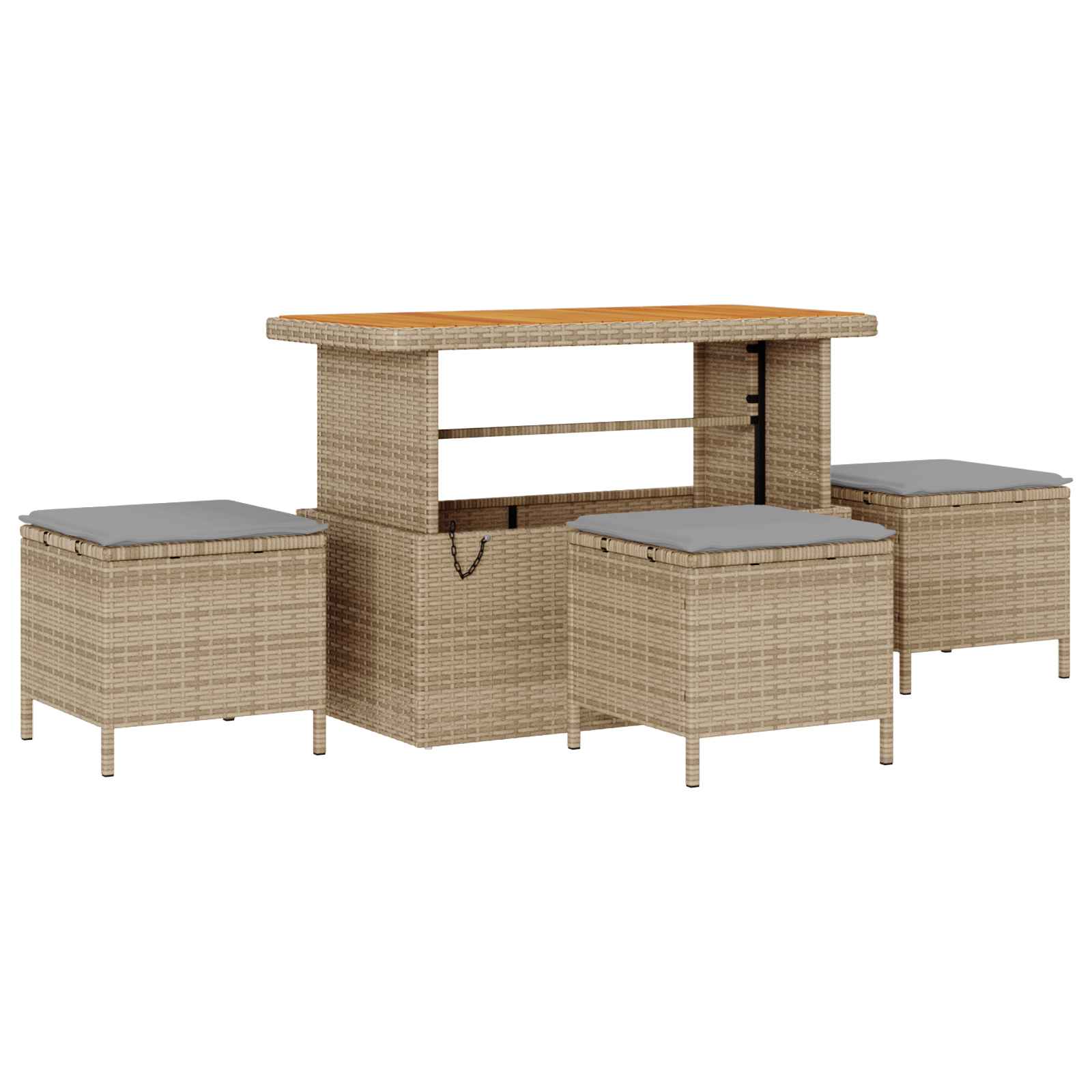 Gartensofa-set 10 pcs Beige Poly-Rattan