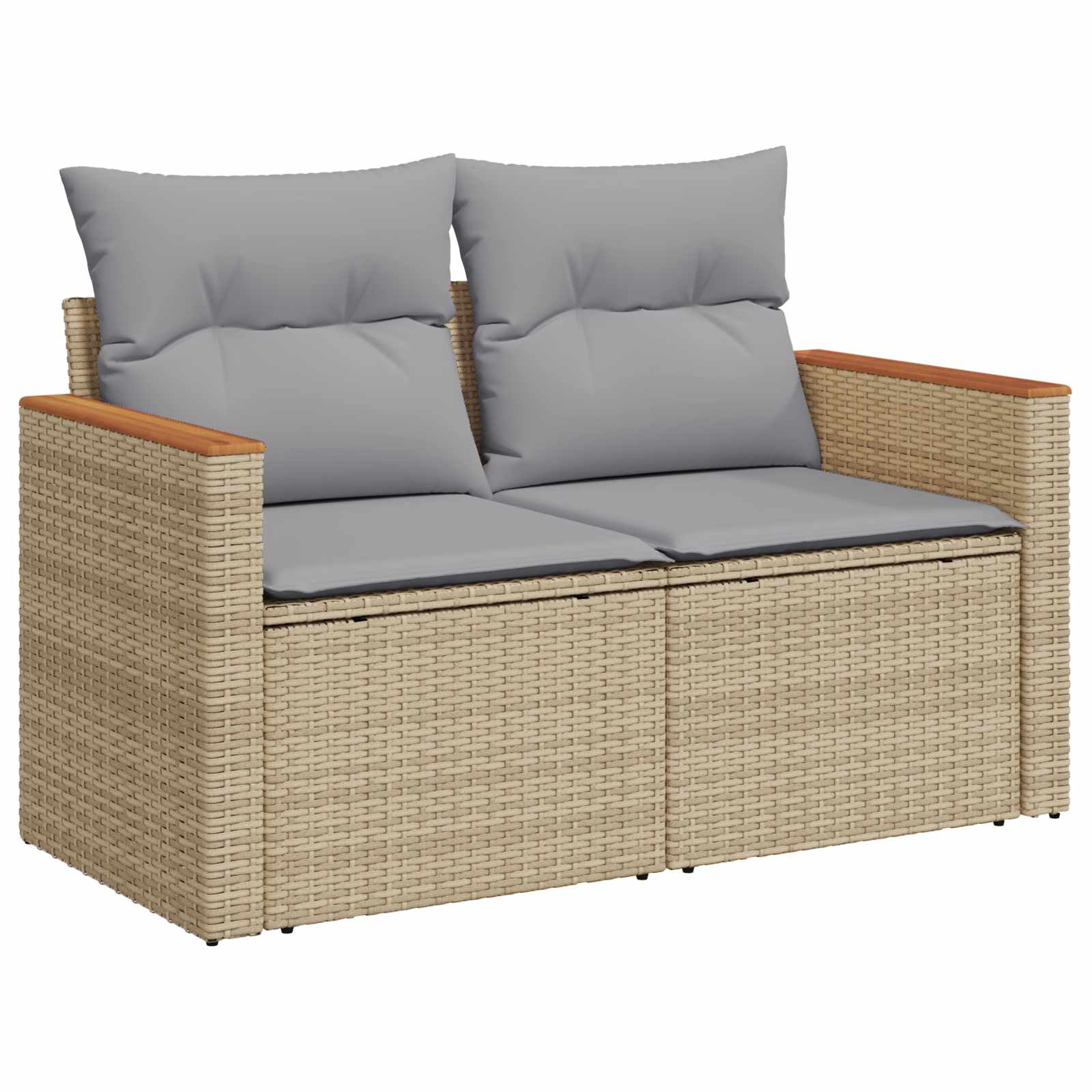 Gartensofa-set 13 pcs Beige Poly-Rattan