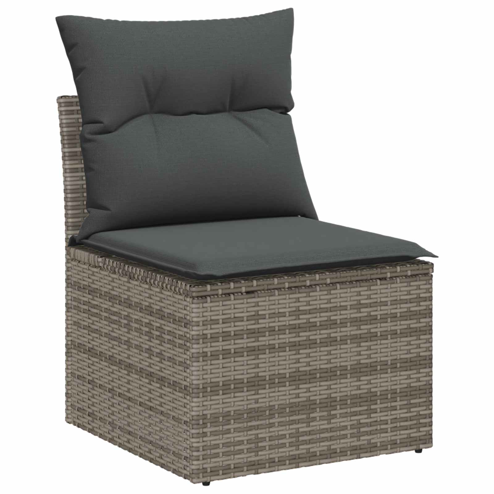 Gartensofa-set 10 pcs Grau Poly-Rattan