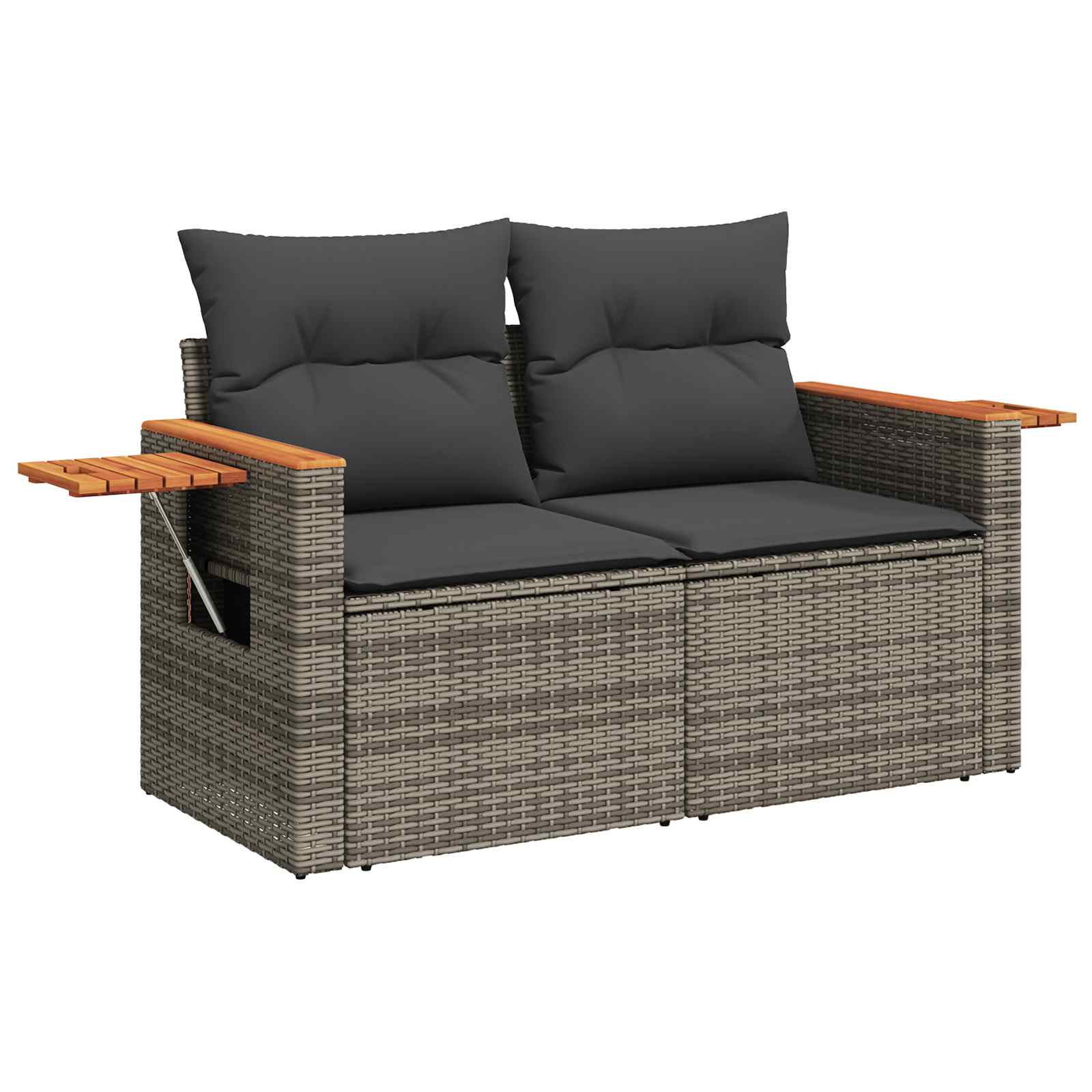 Gartensofa-set 12 pcs Grau Poly-Rattan