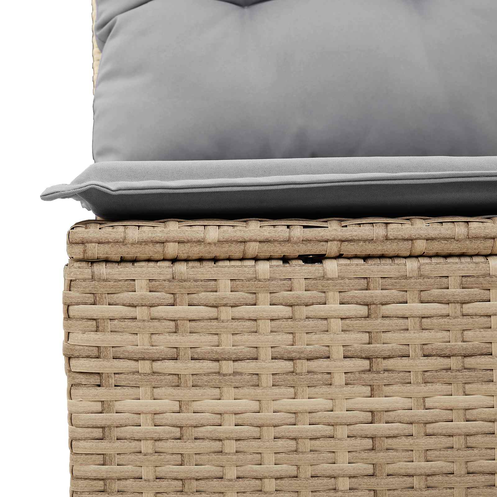 Gartensofa-set mit Kissen 9 pcs Beige und Hellgrau