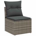 Gartensofa-set mit Kissen 9 pcs Grau