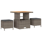 Gartensofa-set mit Kissen 10 pcs Grau