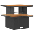 Gartensofa-set mit Kissen 12 pcs Schwarz