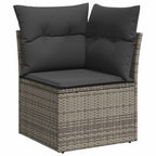 Gartensofa-set mit Kissen 11 pcs Grau