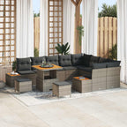 Gartensofa-set mit Kissen 12 pcs Grau
