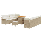 Garten-Sofa-Set mit Kissen Beige und Creme 80 x 80 x 71 cm