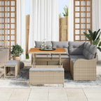 Garten-Sofa-Set mit Kissen mit Kissen 8 pcs Beige und Hellgrau