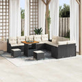 Garten-Sofa-Set mit Kissen 13 pcs Schwarz und Creme