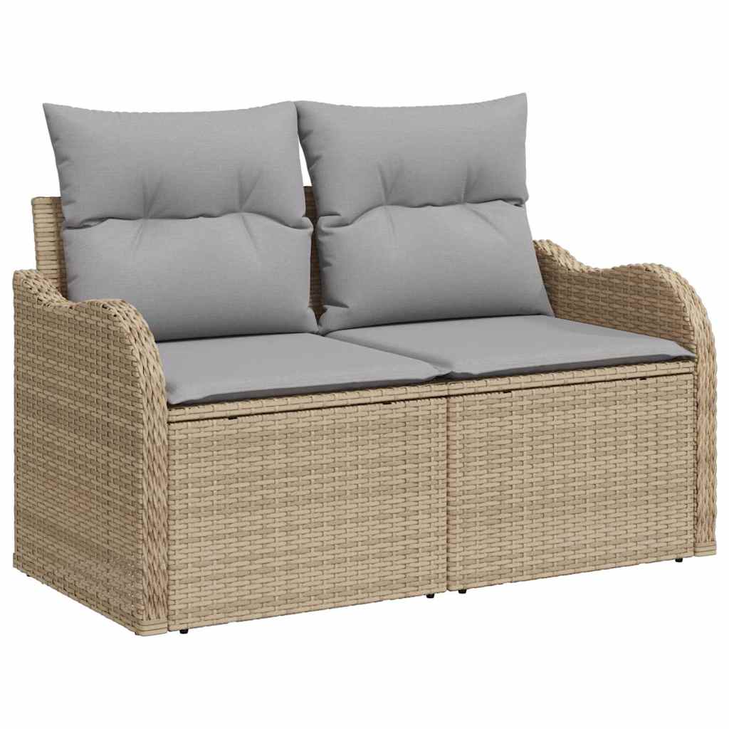 Garten-Sofa-Set mit Kissen 13 pcs Beige und Hellgrau