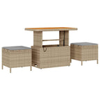 Garten-Sofa-Set mit Kissen mit Kissen 10 pcs Beige und Hellgrau