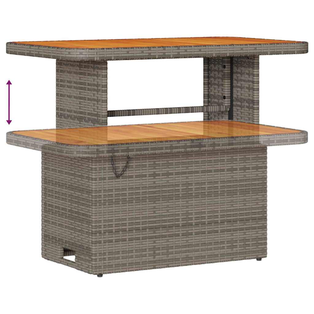 Garten-Sofa-Set mit Kissen mit Speicher mit Kissen 10 pcs Grau