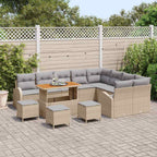 Garten-Sofa-Set mit Kissen 13 pcs Beige und Hellgrau