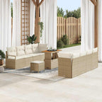 Garten-Sofa-Set mit Kissen Beige und Creme 90 x 55 x 71 cm