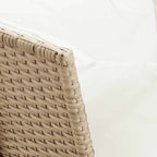 Gartensofa mit Kissen Beige Poly Rattan
