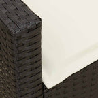 4-tlg. Garten-Sofagarnitur mit Kissen Schwarz Poly Rattan