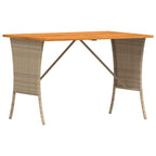 4-tlg. Garten-Sofagarnitur mit Kissen Beige Poly Rattan