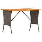 5-tlg. Garten-Sofagarnitur mit Kissen Grau Poly Rattan