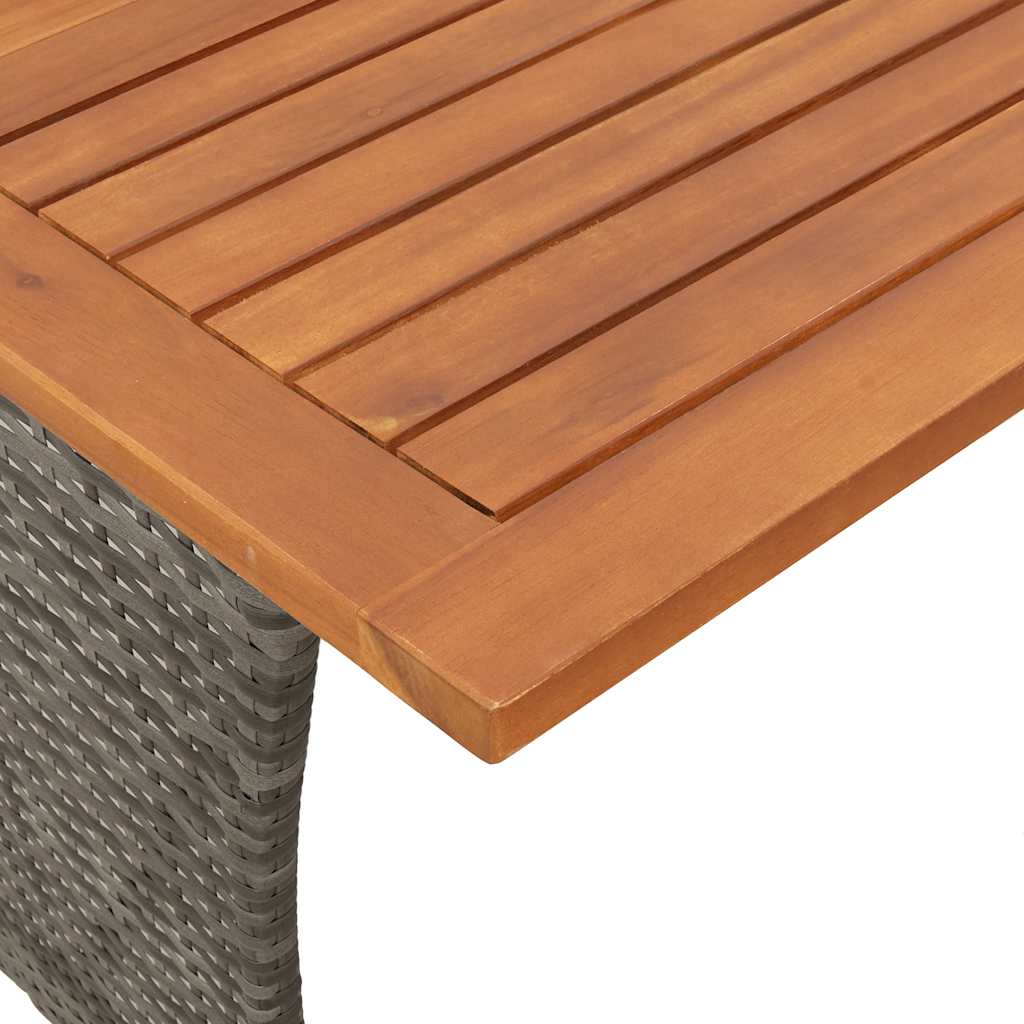5-tlg. Garten-Sofagarnitur mit Kissen Grau Poly Rattan