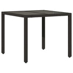 Garten Essgruppe 5 pcs Schwarz Poly-Rattan