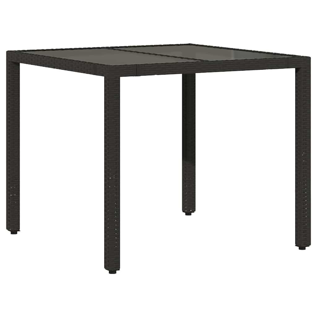 Garten Essgruppe 5 pcs Schwarz Poly-Rattan