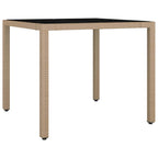 Garten Essgruppe 5 pcs Beige Poly-Rattan