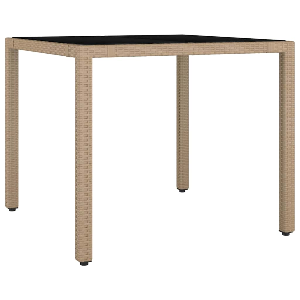 Garten Essgruppe 5 pcs Beige Poly-Rattan