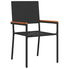Garten Essgruppe 5 pcs Schwarz Poly-Rattan