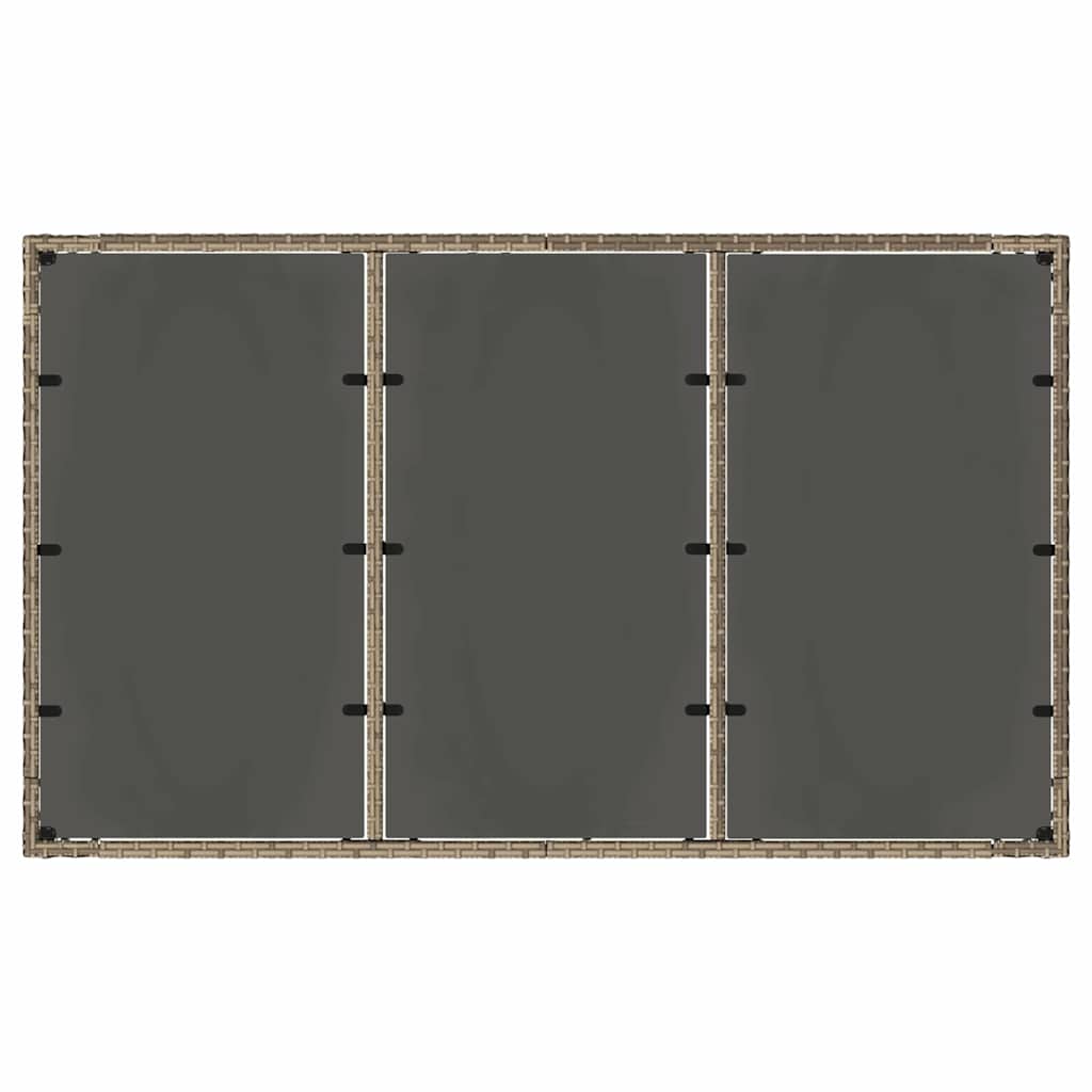 Garten Essgruppe 5 pcs Grau Poly-Rattan