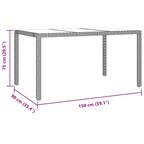 Garten Essgruppe 5 pcs Beige Poly-Rattan