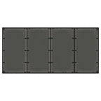 Garten Essgruppe 9 pcs Schwarz Poly-Rattan