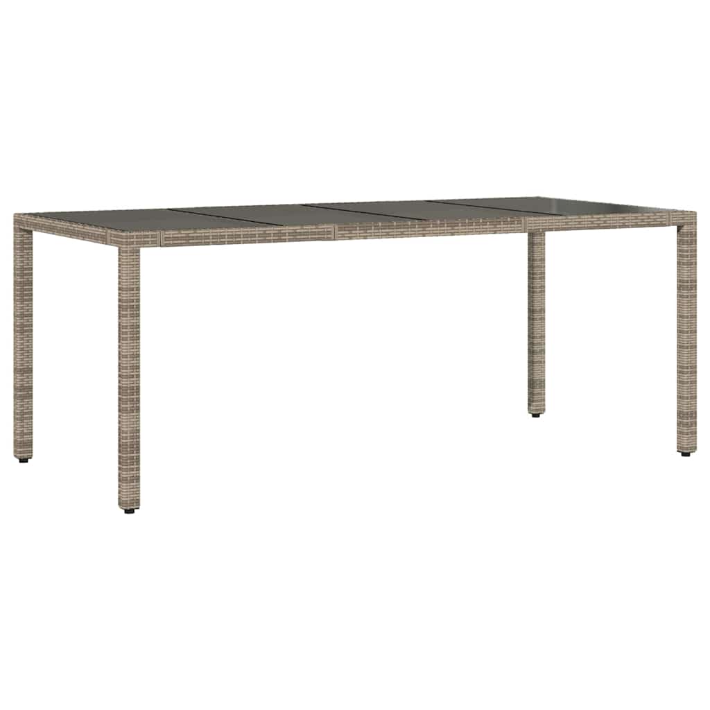 Garten Essgruppe 9 pcs Grau Poly-Rattan