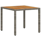 Garten Essgruppe 3 pcs Grau Poly-Rattan