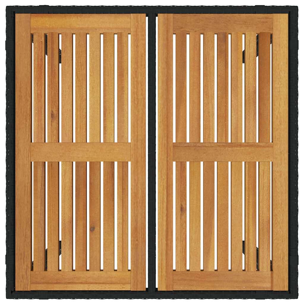 Garten Essgruppe 5 pcs Schwarz Poly-Rattan