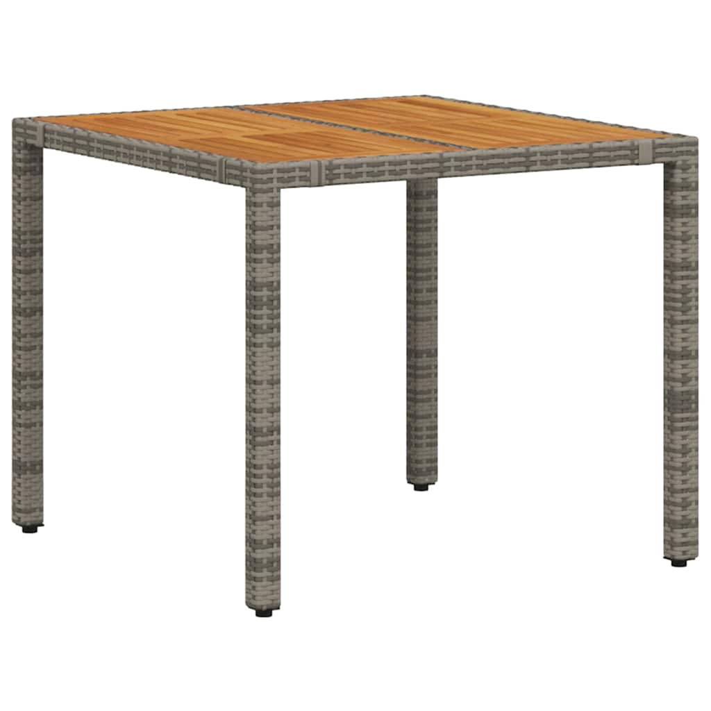 Garten Essgruppe 5 pcs Grau Poly-Rattan