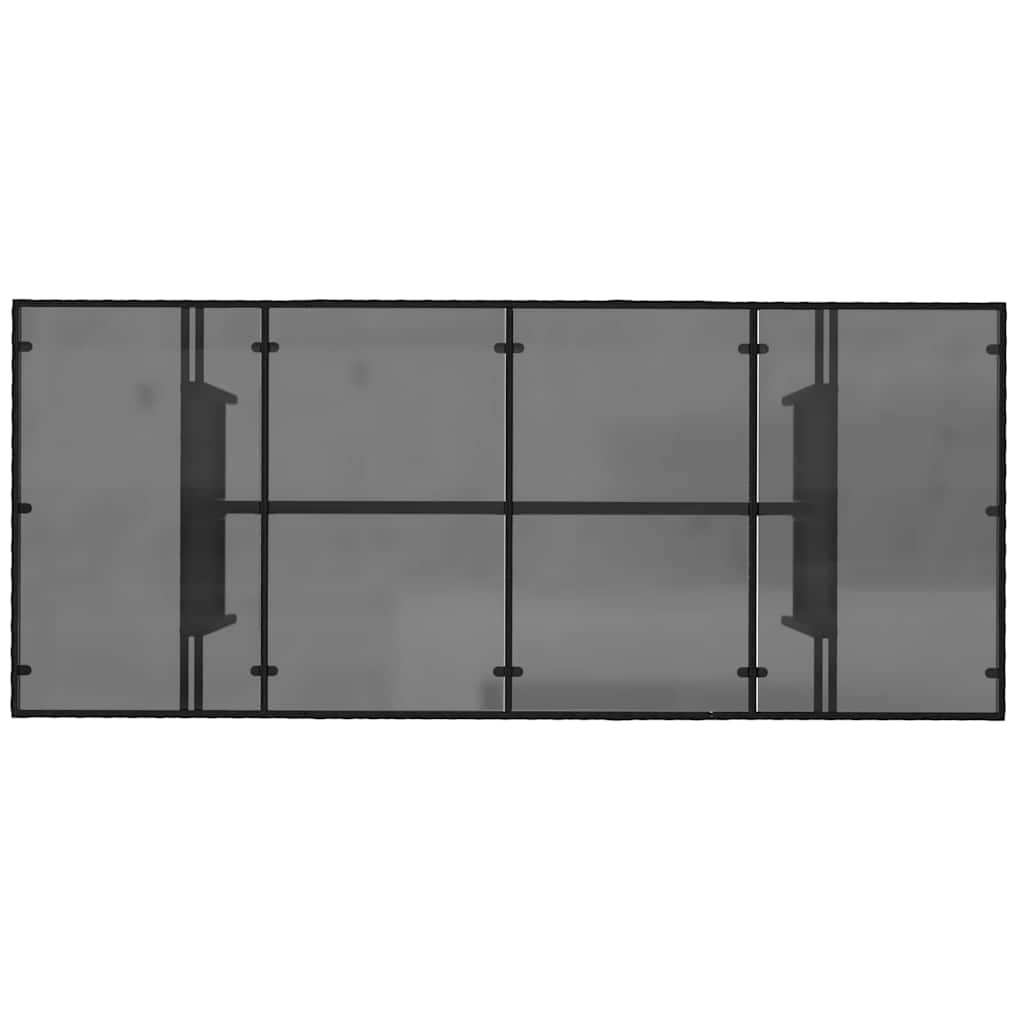 Garten Essgruppe 9 pcs Schwarz Poly-Rattan