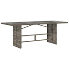Garten Essgruppe 9 pcs Grau Poly-Rattan