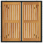 Garten Essgruppe 3 pcs Schwarz und Braun Poly-Rattan