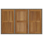 Garten Essgruppe 7 pcs Grau und Braun Poly-Rattan