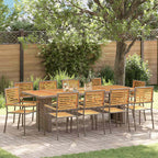 Garten Essgruppe 11 pcs Grau und Braun Poly-Rattan