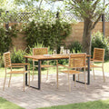 Garten Essgruppe 5 pcs Beige Massivholz Akazie